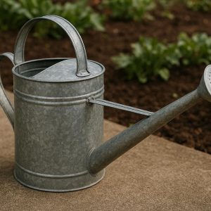 Classic Galvanized Steel Watering Can with Long Spout for Garden