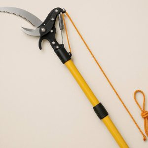 Telescopic Tree Pruner with Rope Action Saw and Bypass Shear Head