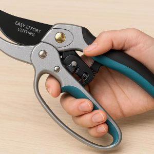 Ergonomic Ratchet Pruning Shears for Easy Effort Cutting