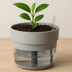 Self Watering Planter Pot with Built in Water Reservoir System